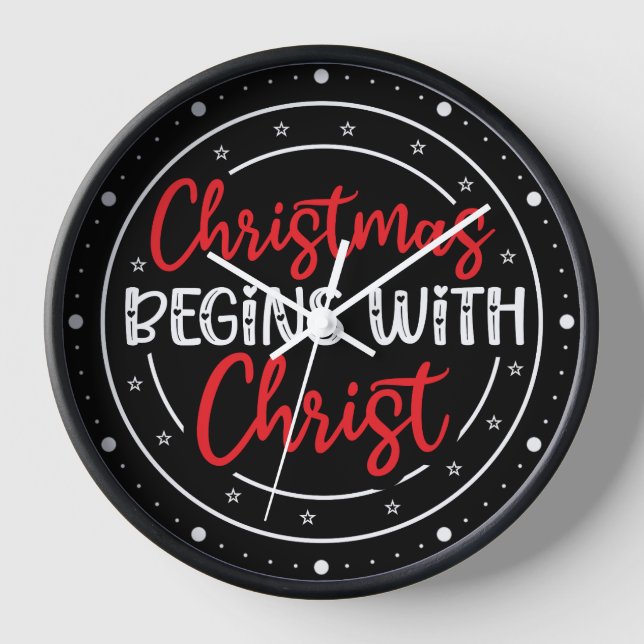 Christmas Begins With Christ-65772 Clock (Front)