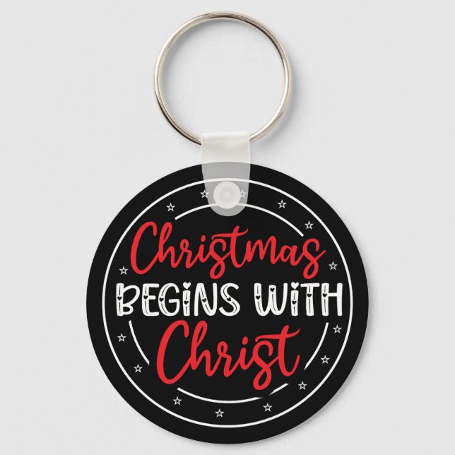 Christmas Begins With Christ-65772 Key Ring (Front)