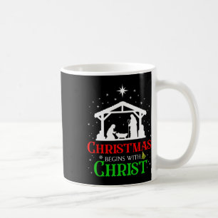 Christmas Begins With Christ Christian Religious J Coffee Mug