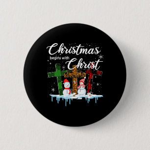 Christmas Begins With Christ Costume Xmas Gifts  6 Cm Round Badge