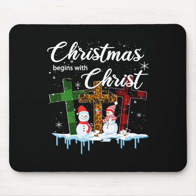 Christmas Begins With Christ Costume Xmas Gifts  Mouse Pad (Front)
