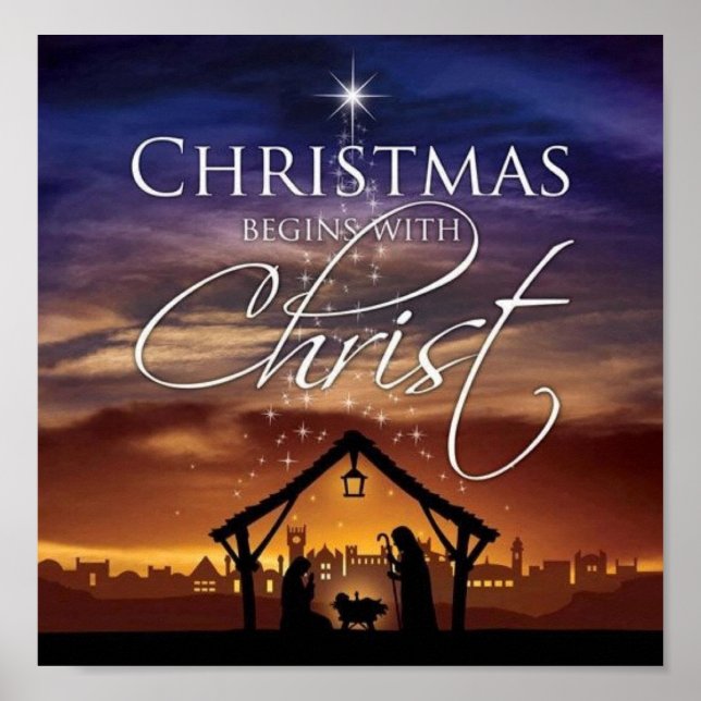 Christmas begins with Christ Poster (Front)