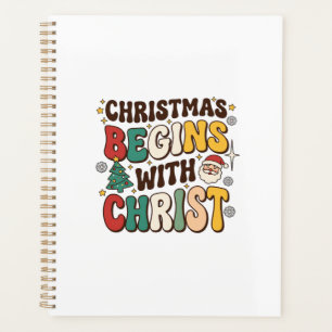 Christmas Begins With Christ Santa Tree Design Planner