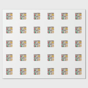 Christmas Begins With Christ Santa Tree Design Wrapping Paper