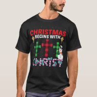 Christmas Begins With Christ Snowman Christian Rel