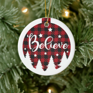 Christmas "Believe" Ceramic Ornament