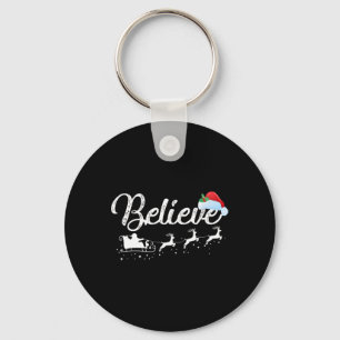 Christmas  - Believe in Santa Claus   Key Ring