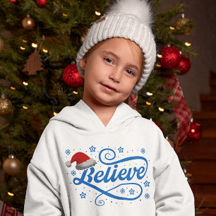 Christmas Believe Santa Claus - Santa Hat White