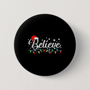 Christmas Believe Santa Claus Xmas Family Men Wome 6 Cm Round Badge