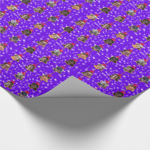 Christmas Bell Ornaments 9 Photos D-Purple Wrapping Paper