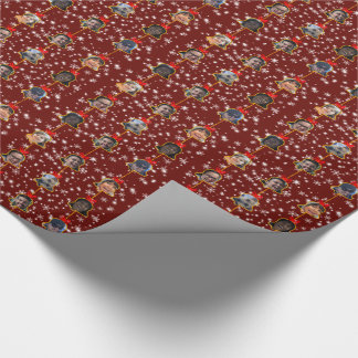 Christmas Bell Ornaments 9 Photos D-Red Wrapping Paper