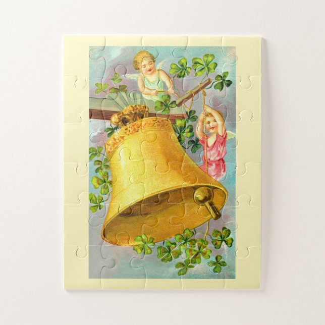 Christmas bell ringing jigsaw puzzle (Vertical)