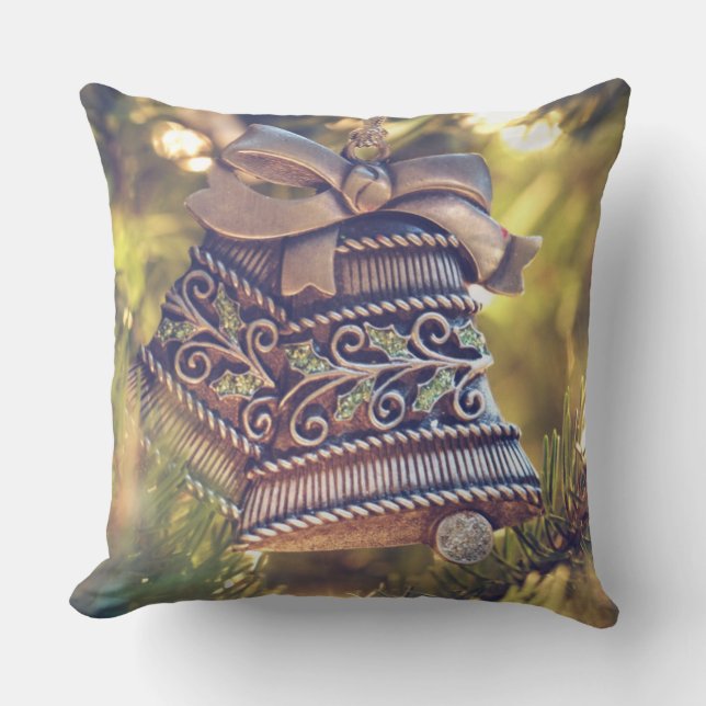 Christmas Bell Throw Pillow (Front)