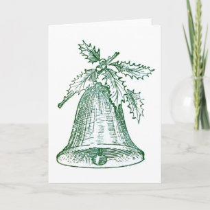 Christmas Bell with Holly Card