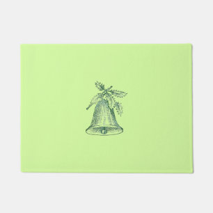 Christmas Bell with Holly Doormat
