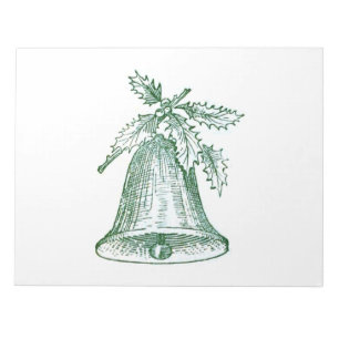 Christmas Bell with Holly Notepad