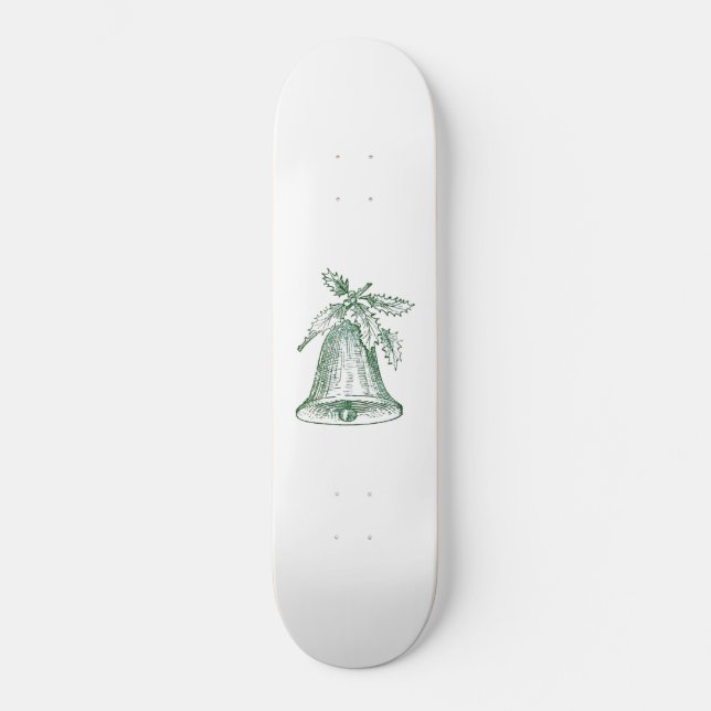 Christmas Bell with Holly Skateboard (Front)