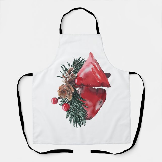 Christmas Bells All-Over Print Apron (Front)