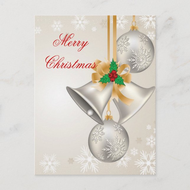 Christmas Bells And Ornaments Postcard (Front)