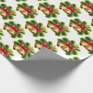 Christmas Bells and Ribbon Wrapping Paper