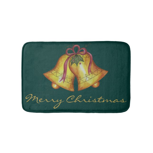 Christmas Bells Bathroom Rug Mat Decoration (Front)