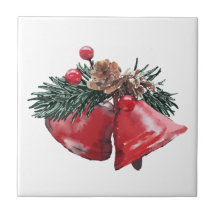 Christmas Bells Decorative Tile – (4.25" x 4.25")