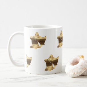 Christmas Bells Gold and White Pattern Elegant Mug