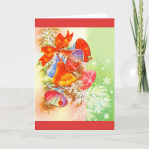 Christmas bells holiday card