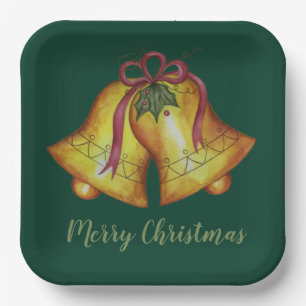 Christmas Bells Holiday Party Dinner  Paper Plate