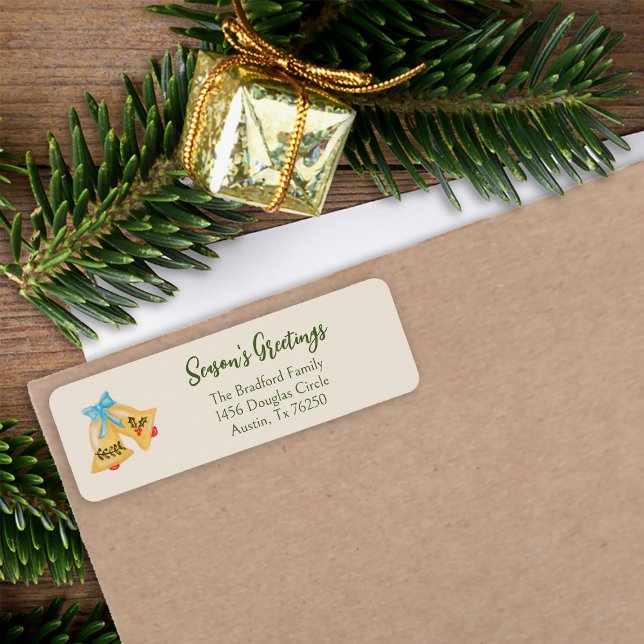 Christmas Bells Holiday Red Green Gold Minimal (Creator Uploaded)