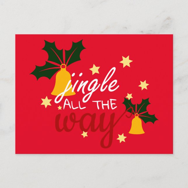 Christmas bells jingle all the way postcard (Front)