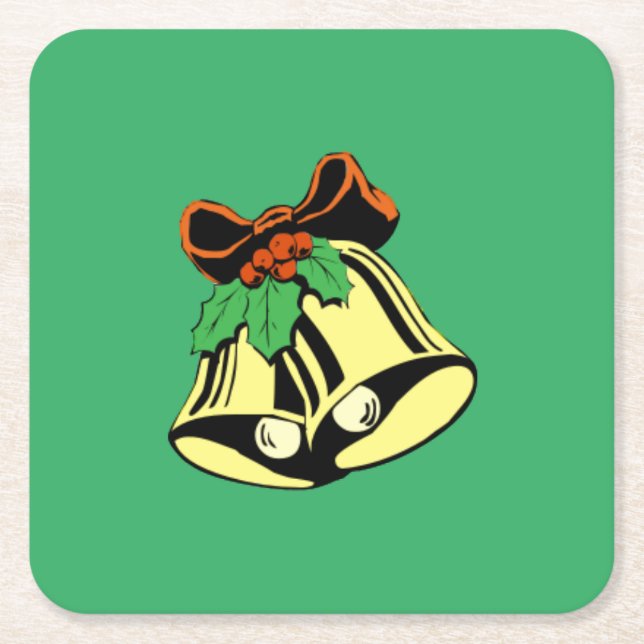 Christmas Bells Paper Coaster (Front)