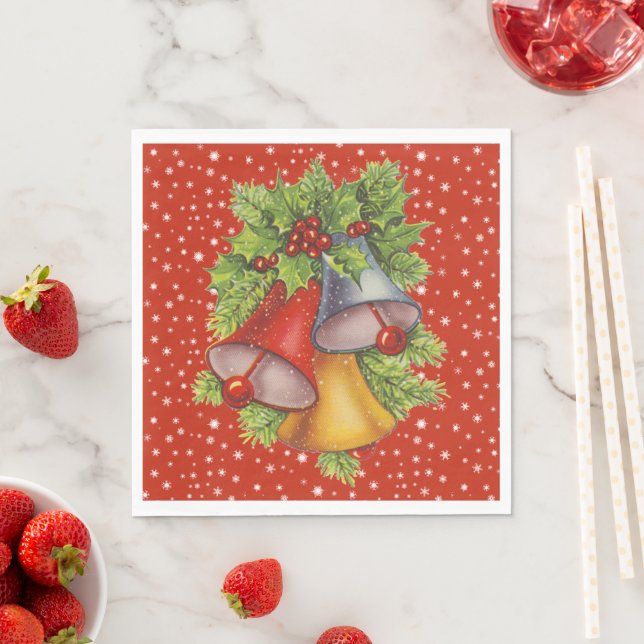 Christmas Bells  Paper Plate Napkins (Insitu)