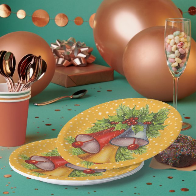 Christmas Bells  Paper Plates (Multi)