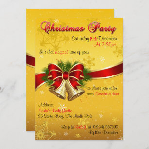 Christmas Bells Party Invitations
