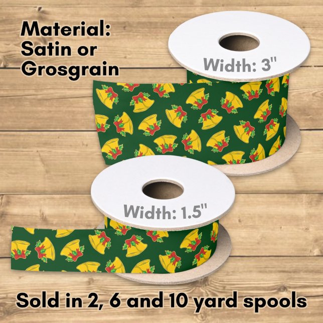 Christmas Bells Pattern Satin Ribbon (Creator Uploaded)