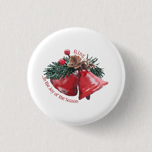 Christmas Bells Round Badge – Ring in the Joy