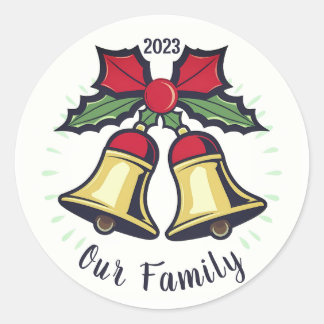 Christmas bells stickers/envelope seals
