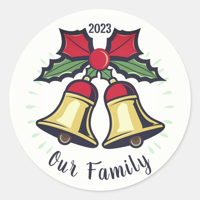 Christmas bells stickers/envelope seals (Front)