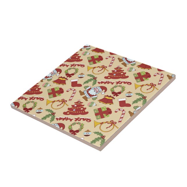 Christmas bells,tree and santa claus tile (Side)
