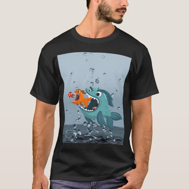 Christmas Belted Kingfisher T-Shirt (Front)