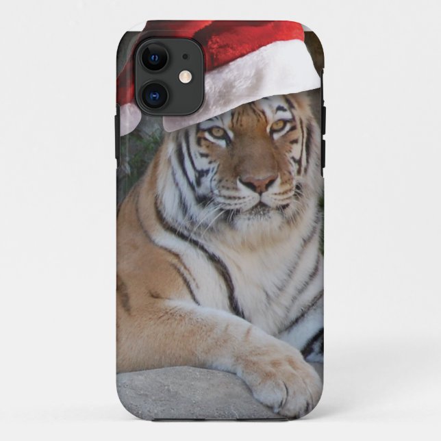Christmas Bengal Tiger Case-Mate iPhone Case (Back)