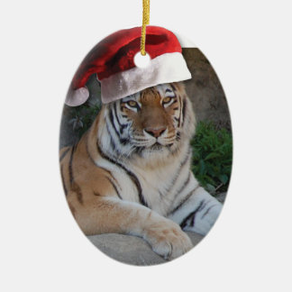 Christmas Bengal Tiger Ceramic Tree Decoration