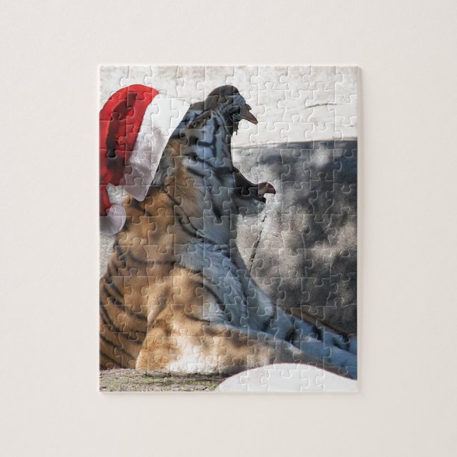 Christmas Bengal Tiger Jigsaw Puzzle (Vertical)