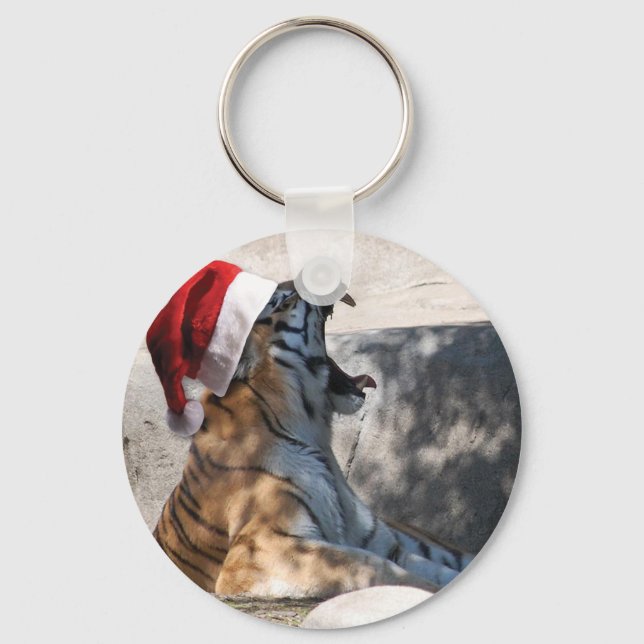 Christmas Bengal Tiger Key Ring (Front)
