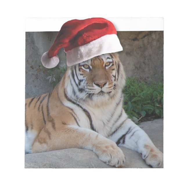 Christmas Bengal Tiger Notepad (Front)