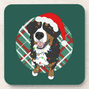 Christmas Bernese Mountain Dog  Coaster