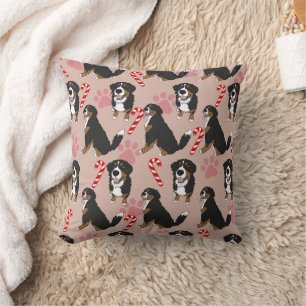 Christmas Bernese Mountain Dog Cushion