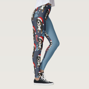 Christmas Bernese Mountain Dog Leggings