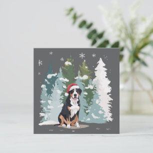 Christmas Bernese Mountain Dog Mum Puppy Winter  Holiday Card